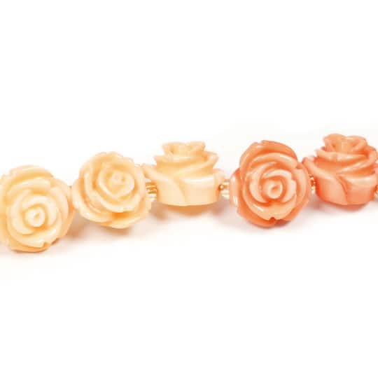 Jesse James Beads 16mm Orange & Cream Ombre Acrylic Rose Beads